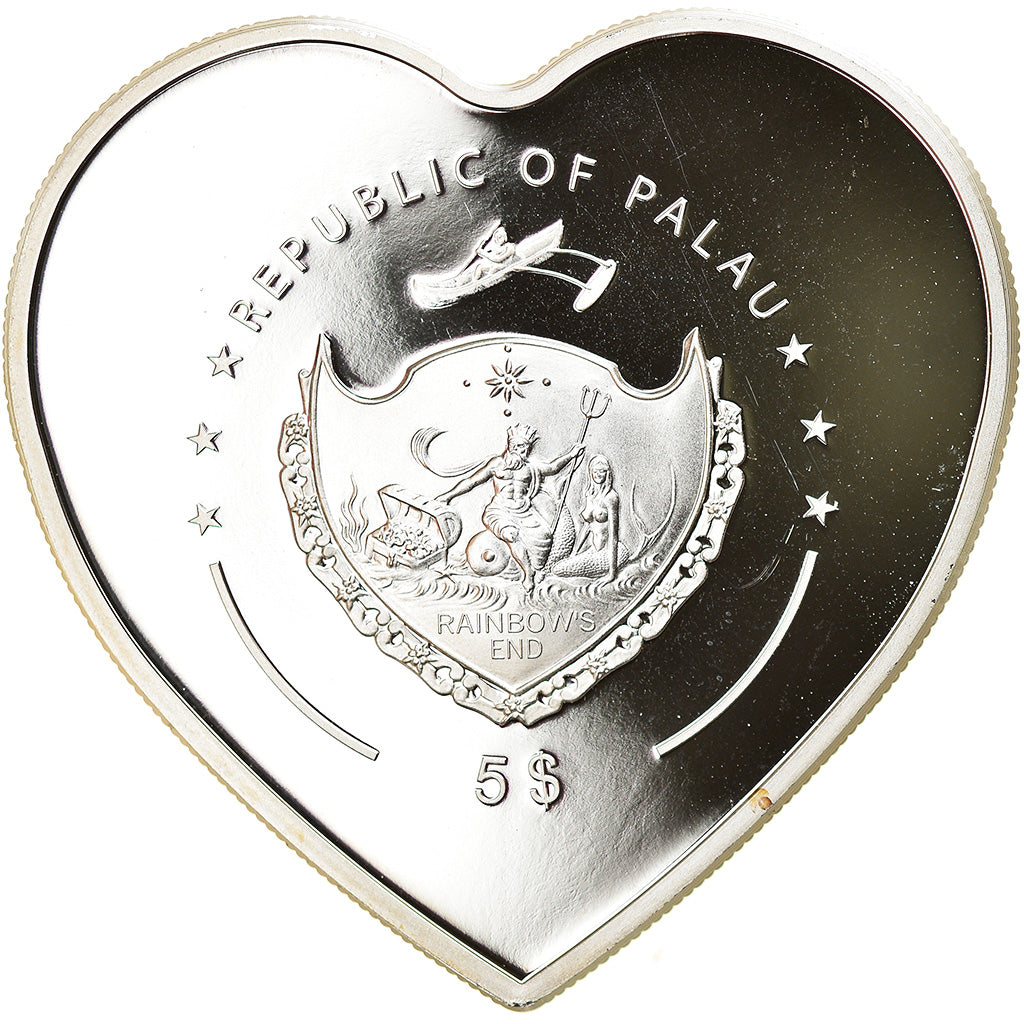 Moneda, Palaos, Angel & Devil, 5 Dollars, 2007, FDC, Plata