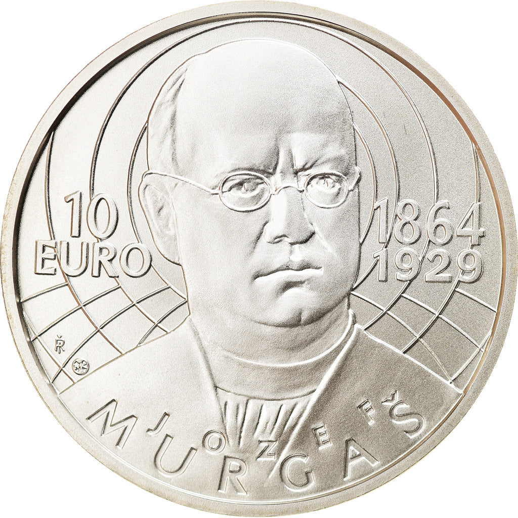 Slovakia, 10 Euro, Jozef Murgas, 2014, MS(65-70), Silver