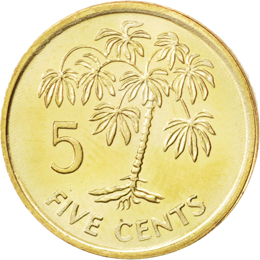 SEYCHELLES, 5 Cents, 2007, Pobjoy Mint, KM #47a, MS(63), Brass Plated Steel,...