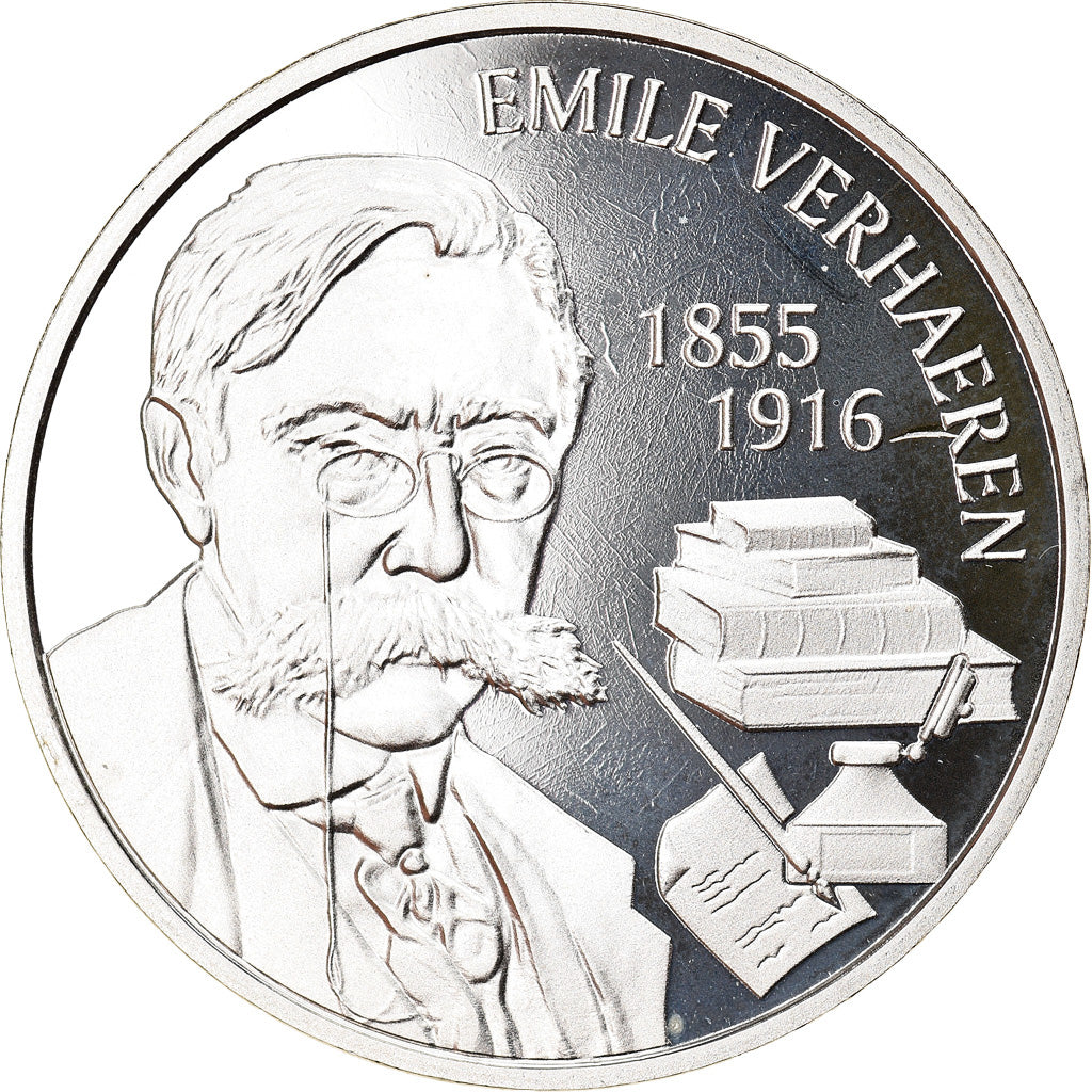 Belgium, 5 Euro, Emile Verhaeren, 2016, Proof, MS(65-70), Silver