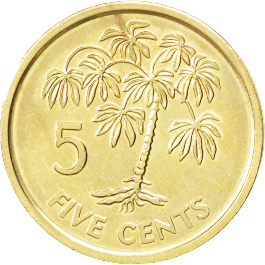 SEYCHELLES, 5 Cents, 2010, Pobjoy Mint, KM #47a, MS(63), Brass Plated Steel,...