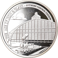 Belgien, 10 Euro, Antwerpen-Centraal railway station, 2017, Proof, STGL, Silber