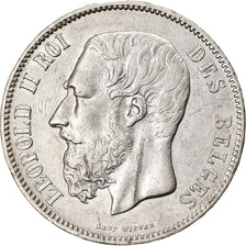 Coin, Belgium, Leopold II, 5 Francs, 5 Frank, 1869, EF(40-45), Silver, KM:24