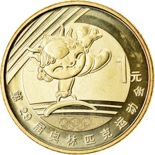 Moneta, CINA, REPUBBLICA POPOLARE, Gymnastics, Yuan, 2008, FDC, Ottone, KM:1671