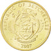 SEYCHELLES, 10 Cents, 2007, Pobjoy Mint, KM #48a, MS(63), Brass Plated Steel,...
