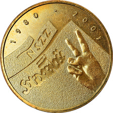 Coin, Poland, Solidarnosc, 2 Zlote, 2005, Warsaw, MS(60-62), Brass, KM:565