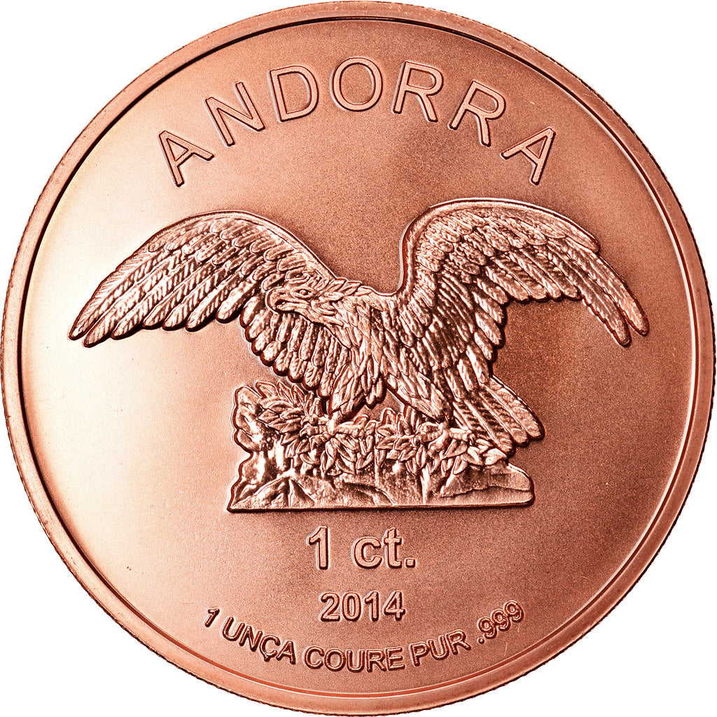 Moneda, Andorra, Andorra Eagle, Centim, 2014, FDC, Cobre