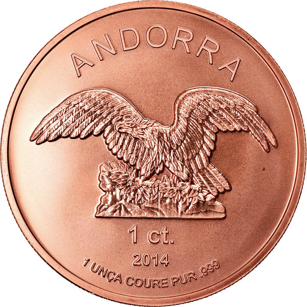Coin, Andorra, Andorra Eagle, Centim, 2014, MS(65-70), Copper
