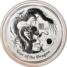 Coin, Canada, Year of the Dragon, 50 Cents, 2012, 1/2 Oz, MS(65-70), Silver