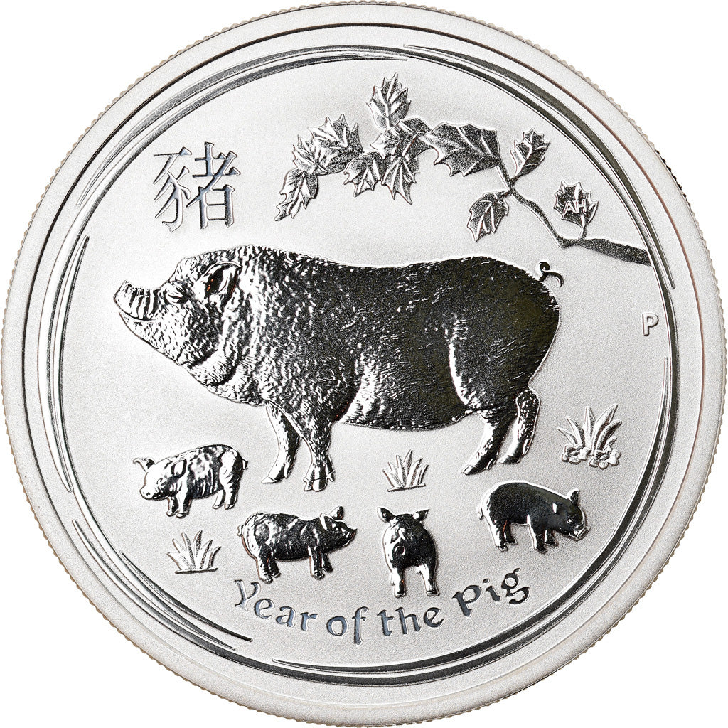 Coin, Canada, Year of the Pig, 50 Cents, 2019, 1/2 Oz, MS(65-70), Silver