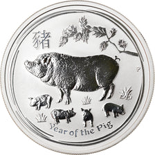 Coin, Canada, Year of the Pig, 50 Cents, 2019, 1/2 Oz, MS(65-70), Silver