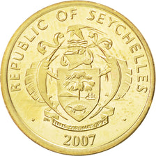Munten, Seychellen, 10 Cents, 2007, UNC-, Brass plated steel, KM:48a