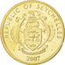 Coin, Seychelles, 10 Cents, 2007, MS(63), Brass plated steel, KM:48a