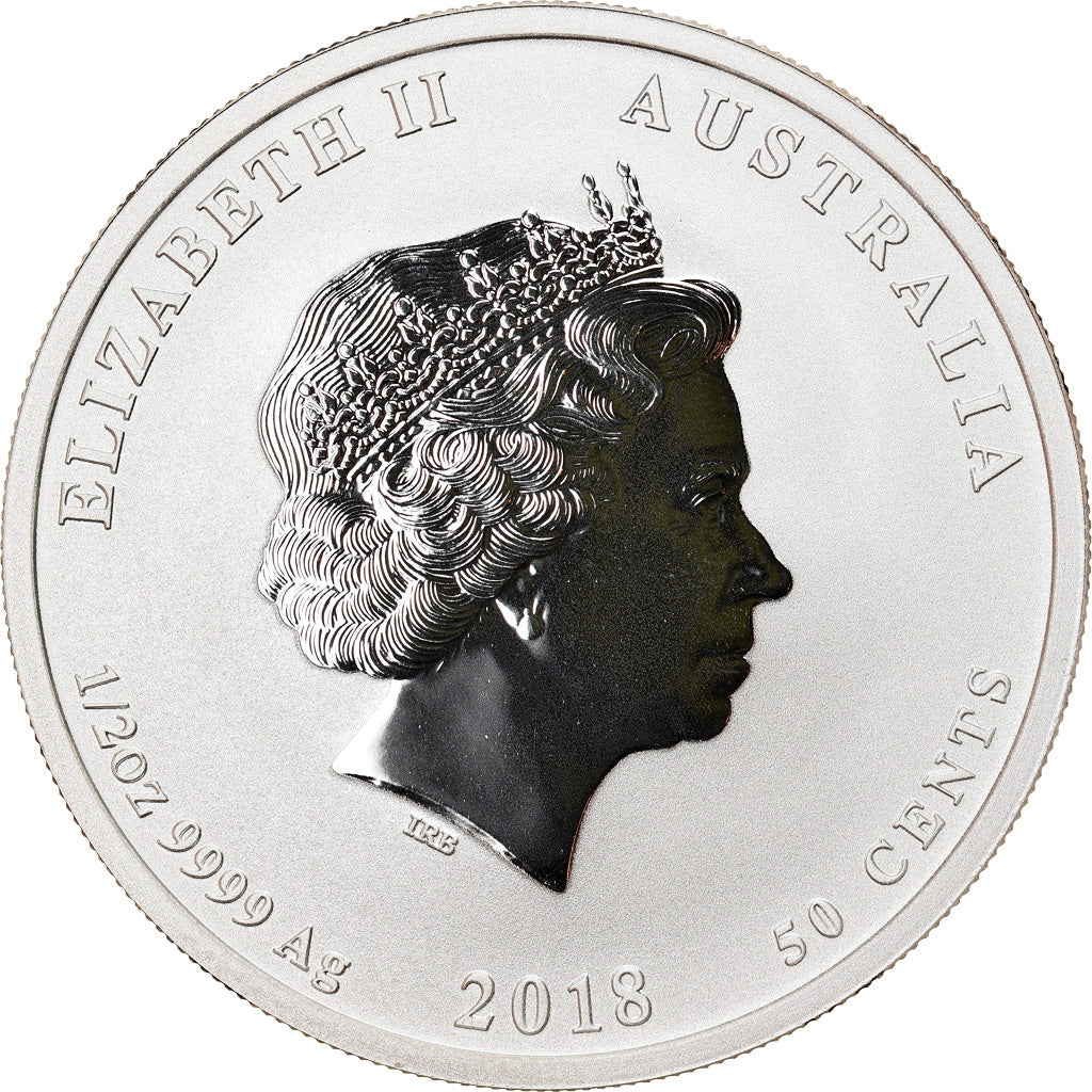 Coin, Canada, Year of the Dog, 50 Cents, 2018, 1/2 Oz, MS(65-70), Silver