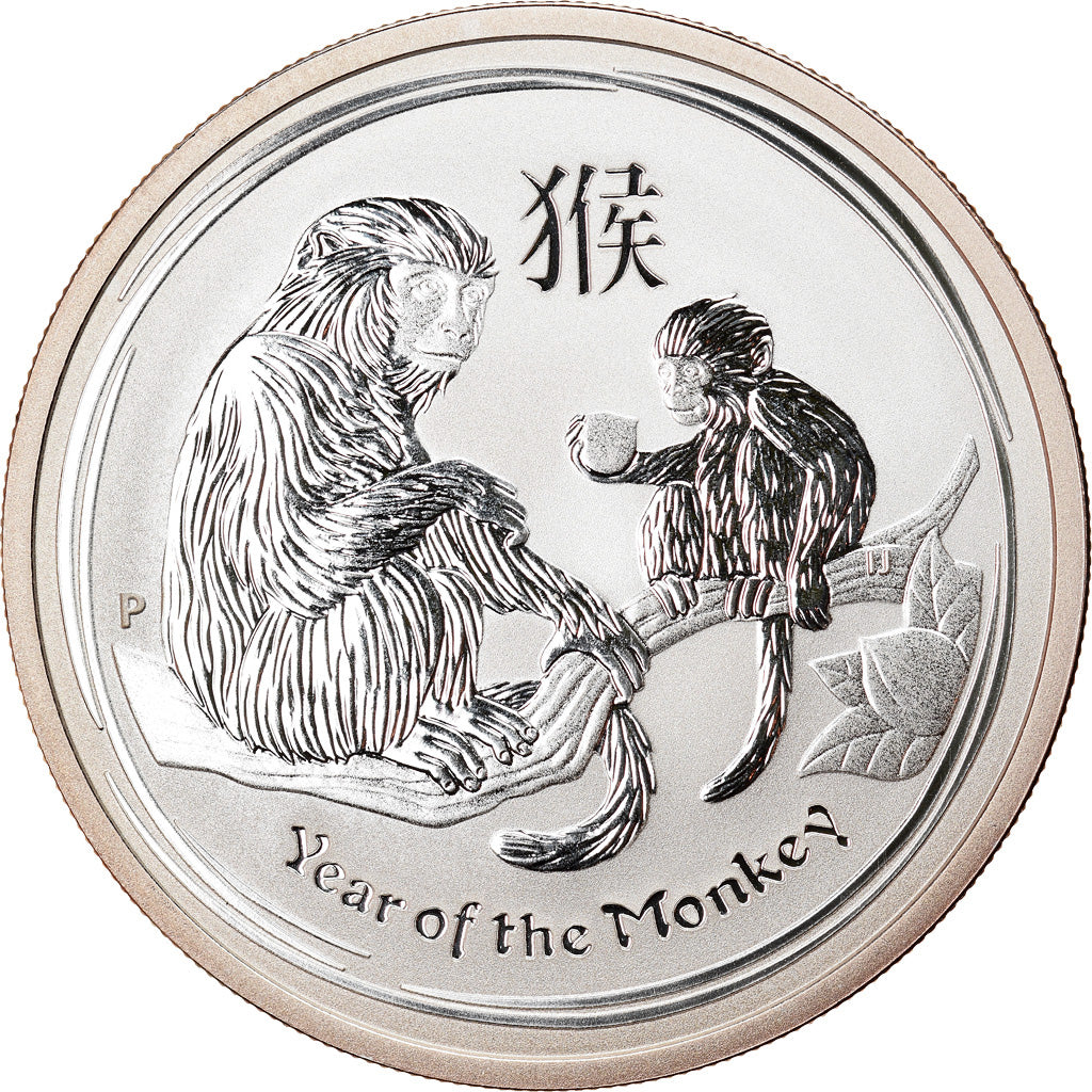 Münze, Kanada, Year of the Monkey, 50 Cents, 2016, 1/2 Oz, STGL, Silber