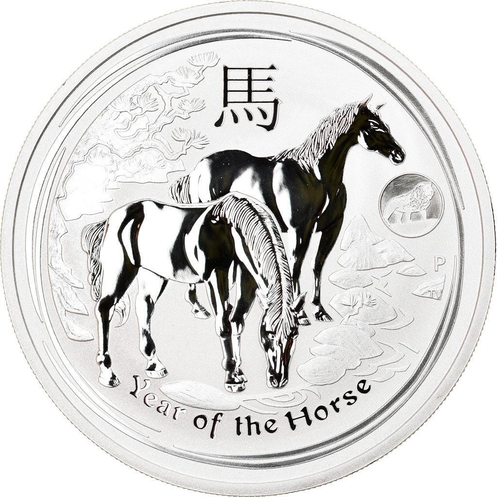 Münze, Australien, Year of the Horse, 1 Dollar, 2014, 1 Oz, STGL, Silber