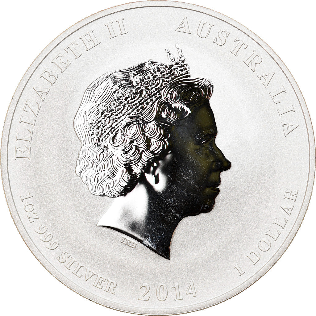 Münze, Australien, Year of the Horse, 1 Dollar, 2014, 1 Oz, STGL, Silber