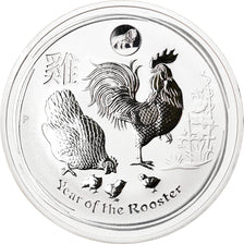 Monnaie, Australie, Année du Coq, 1 Dollar, 2017, 1 Oz, FDC, Argent