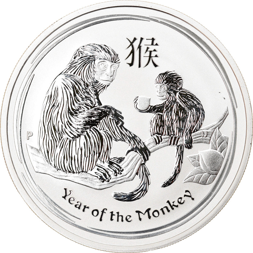 Münze, Australien, Year of the Monkey, 1 Dollar, 2016, 1 Oz, STGL, Silber