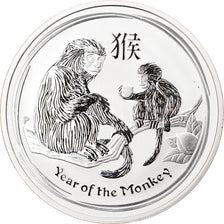 Münze, Australien, Year of the Monkey, 1 Dollar, 2016, 1 Oz, STGL, Silber