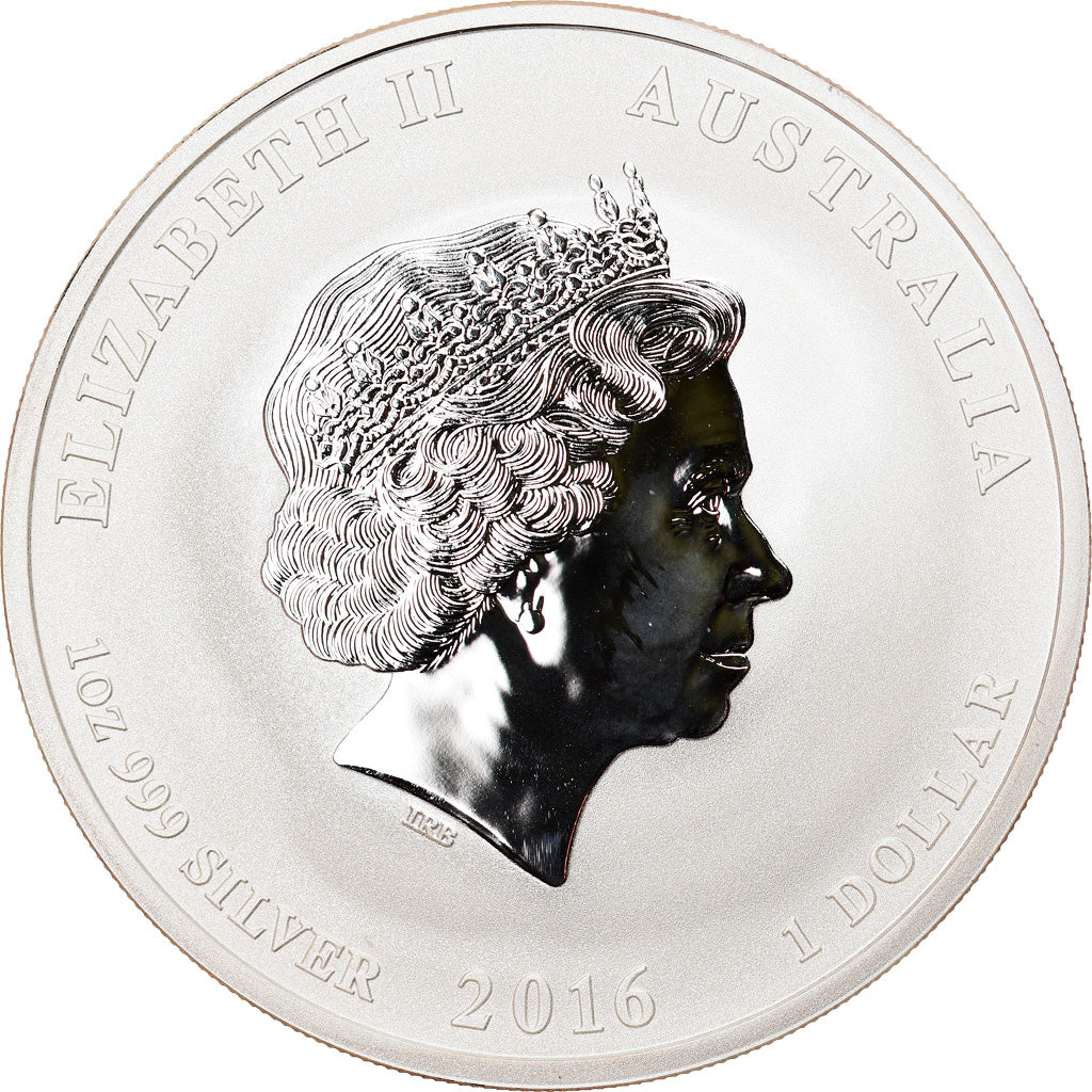 Münze, Australien, Year of the Monkey, 1 Dollar, 2016, 1 Oz, STGL, Silber