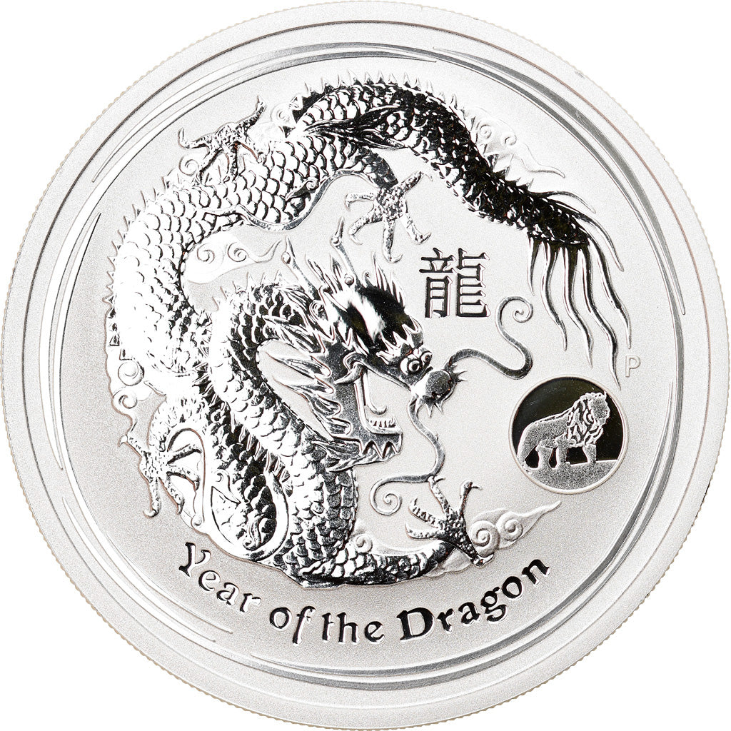Monnaie, Australie, Year of the Dragon, 1 Dollar, 2012, 1 Oz, FDC, Argent