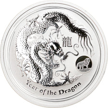 Monnaie, Australie, Year of the Dragon, 1 Dollar, 2012, 1 Oz, FDC, Argent