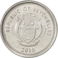 Munten, Seychellen, 25 Cents, 2010, UNC-, Nickel Clad Steel, KM:49a