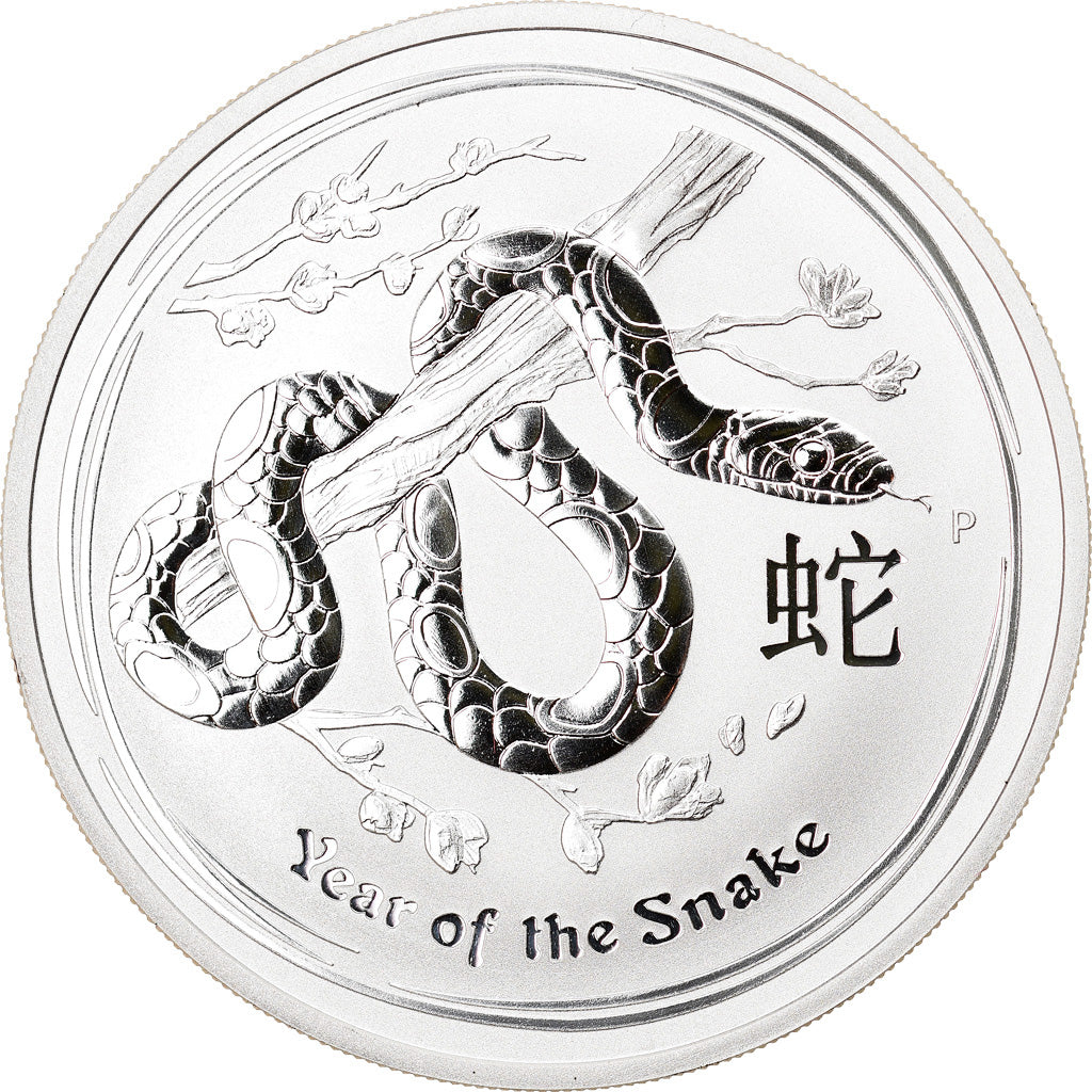 Moneta, Australia, Year of the Snake, 1 Dollar, 2013, 1 Oz, MS(65-70), Srebro