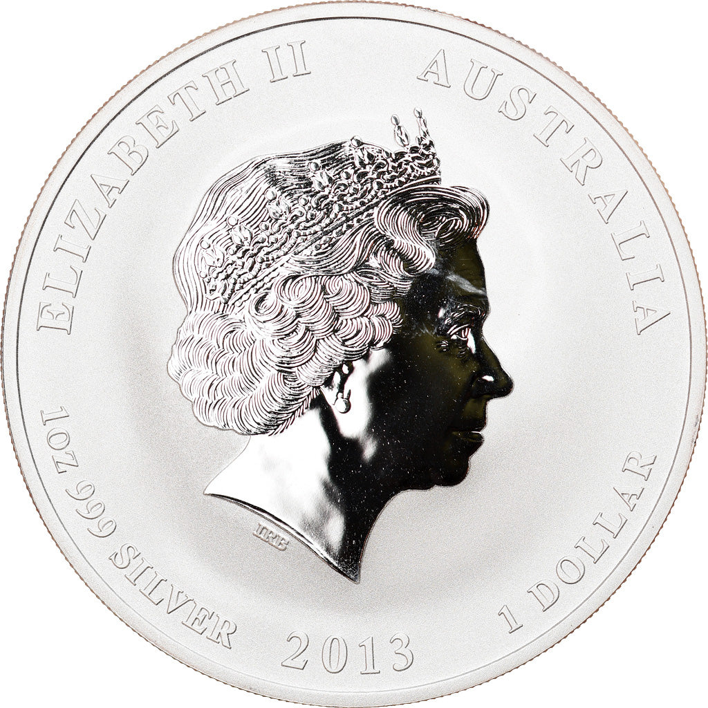 Moneta, Australia, Year of the Snake, 1 Dollar, 2013, 1 Oz, MS(65-70), Srebro