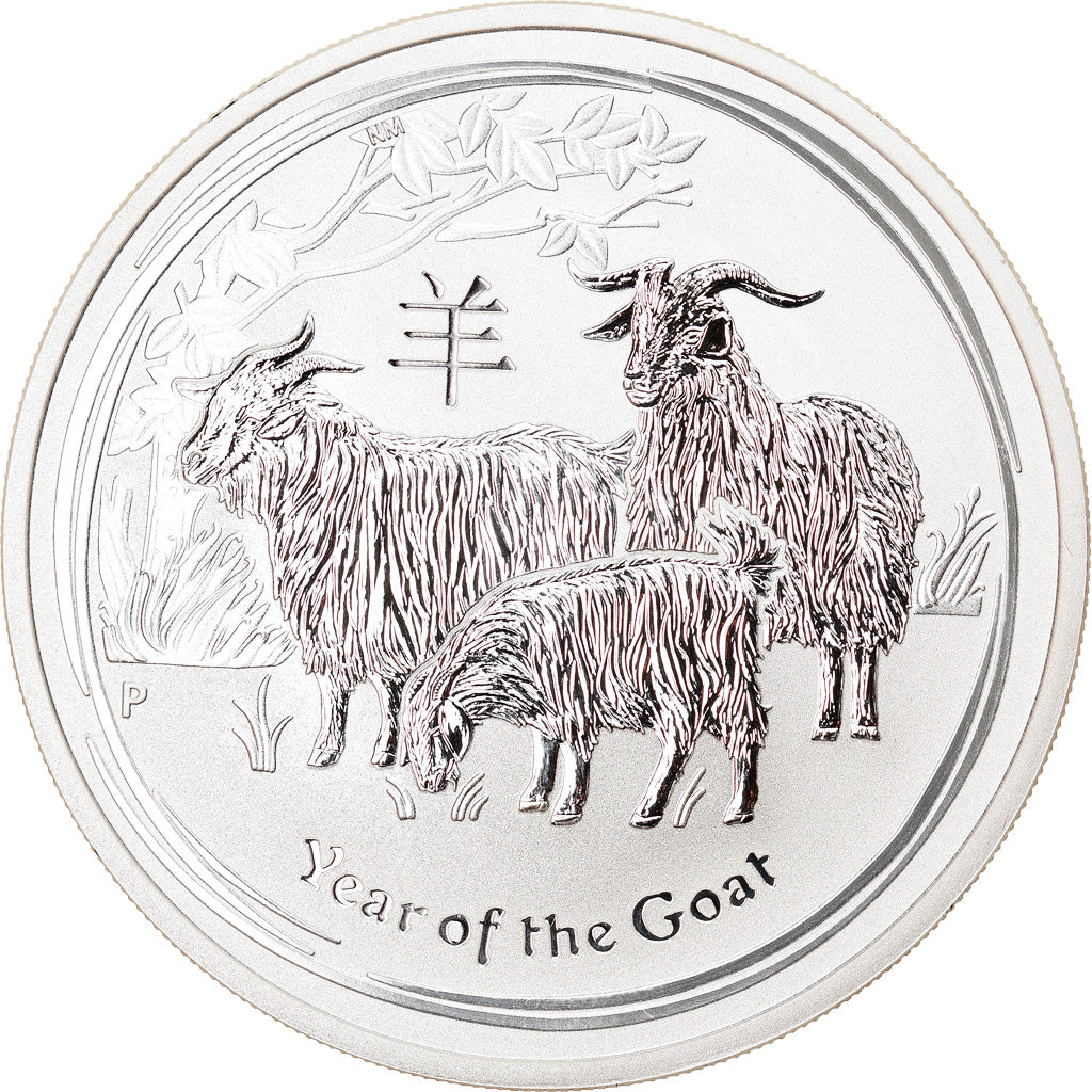 Münze, Australien, Year of the Goat, 1 Dollar, 2015, 1 Oz, STGL, Silber