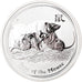 Moneta, Australia, Year of the Mouse, 1 Dollar, 2008, 1 Oz, FDC, Argento