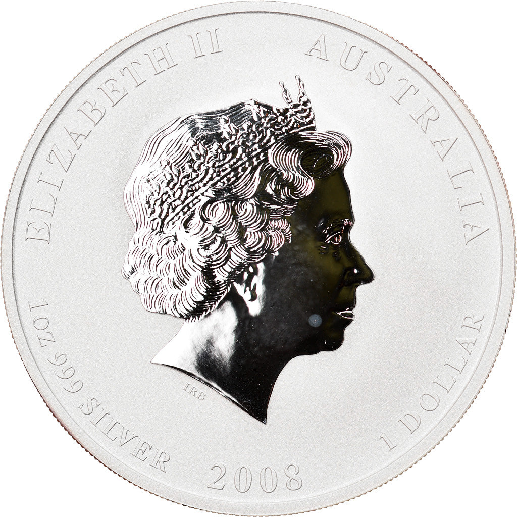 Moneta, Australia, Year of the Mouse, 1 Dollar, 2008, 1 Oz, FDC, Argento