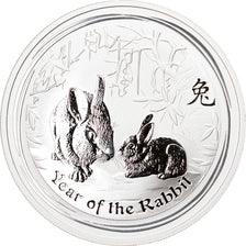 Coin, Australia, Year of the Rabbit, 1 Dollar, 2011, 1 Oz, MS(65-70), Silver