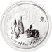 Coin, Australia, Year of the Rabbit, 1 Dollar, 2011, 1 Oz, MS(65-70), Silver