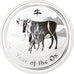 Moeda, Austrália, Year of the Ox, 1 Dollar, 2009, 1 Oz, MS(65-70), Prata
