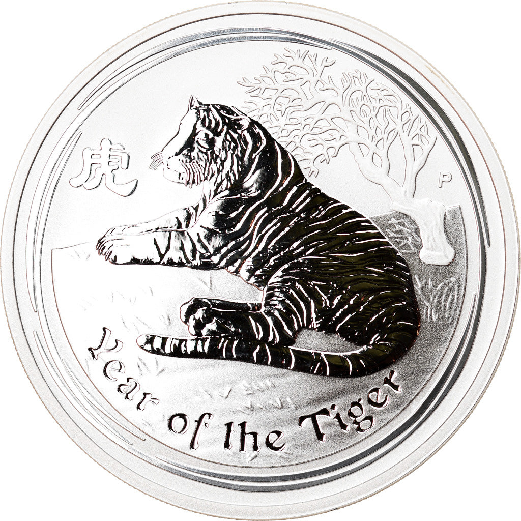 Coin, Australia, Year of the Tiger, 1 Dollar, 2010, 1 Oz, MS(65-70), Silver