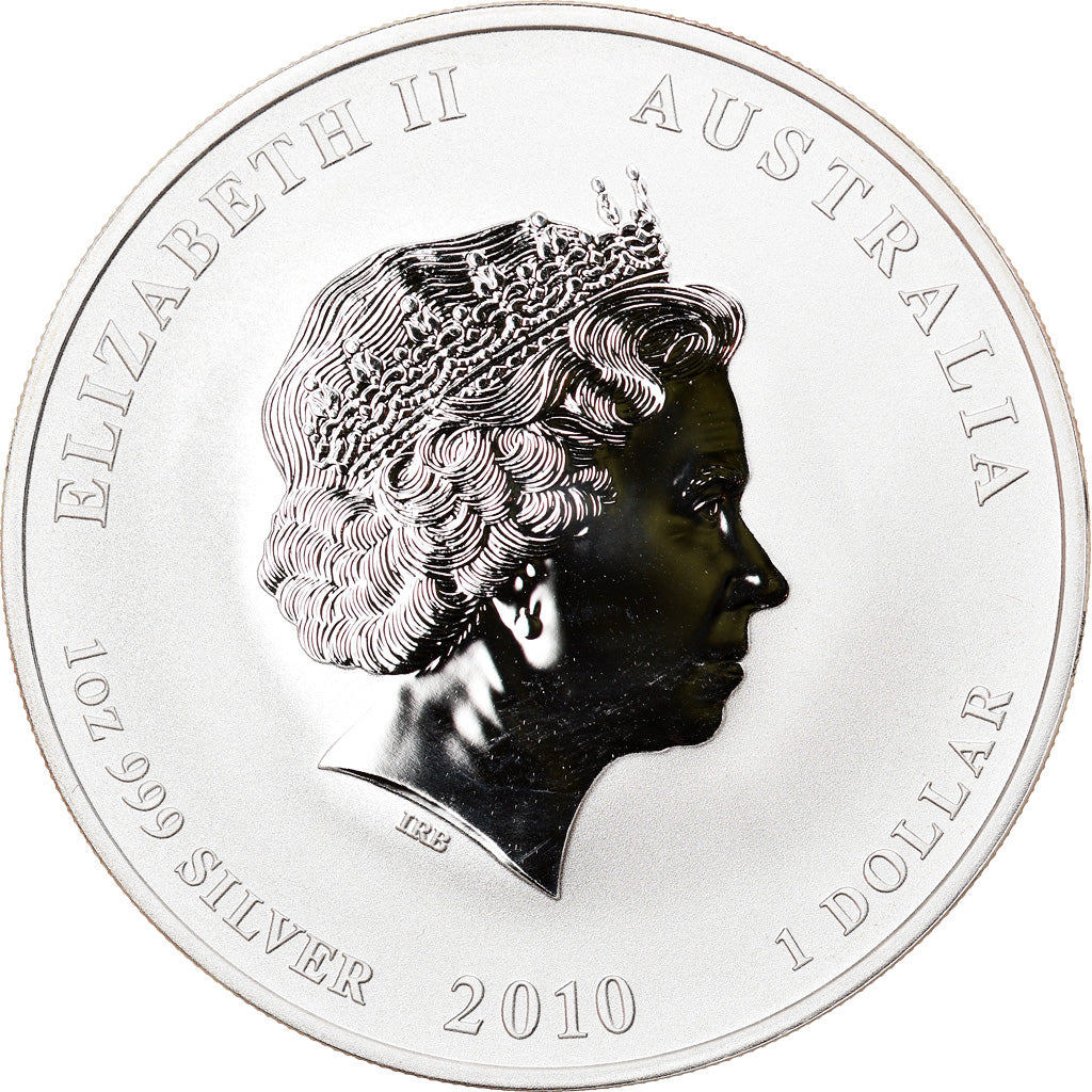 Coin, Australia, Year of the Tiger, 1 Dollar, 2010, 1 Oz, MS(65-70), Silver