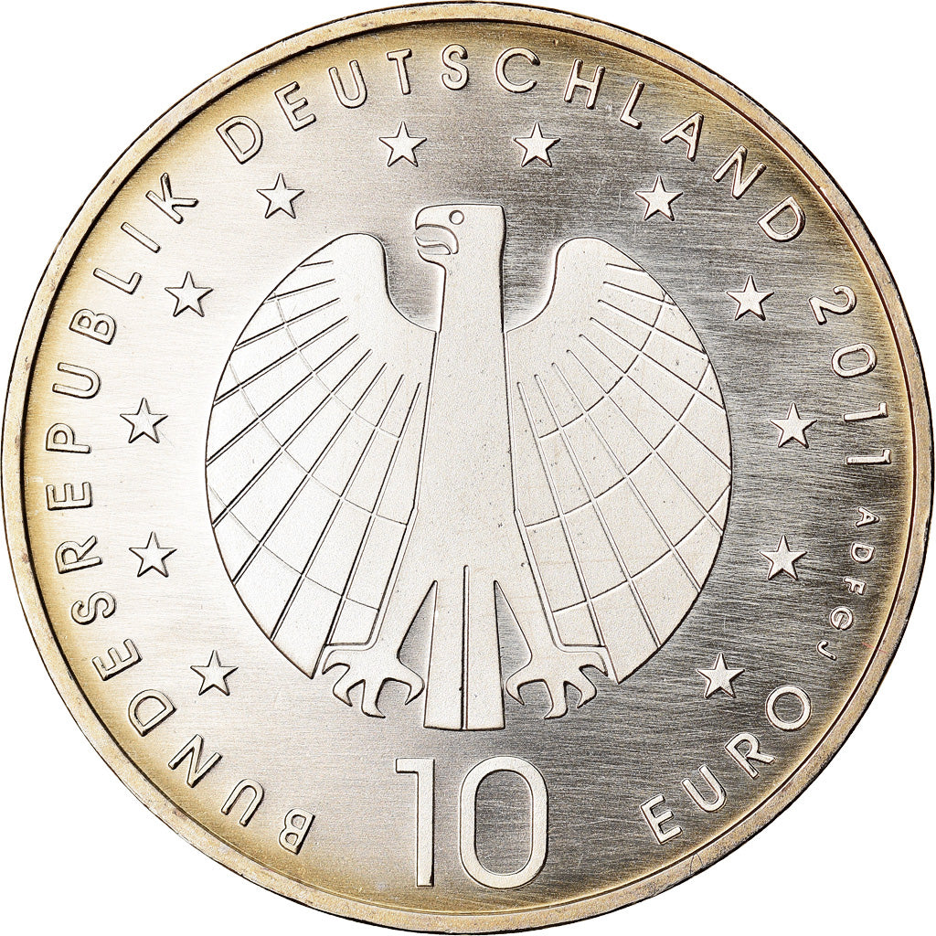 GERMANIA - REPUBBLICA FEDERALE, 10 Euro, 2011, Stuttgart, SPL, Rame-nichel