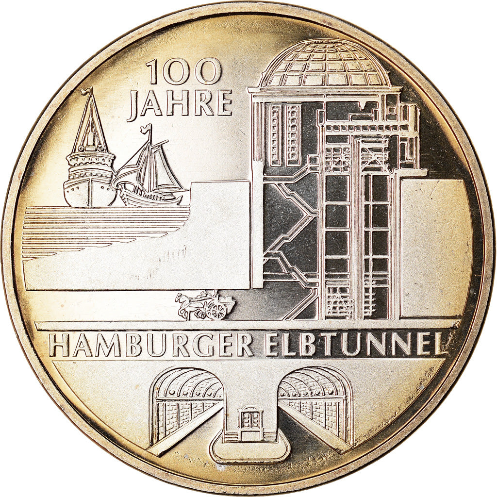 GERMANY - FEDERAL REPUBLIC, 10 Euro, 2011, Hamburg, MS(63), Copper-nickel