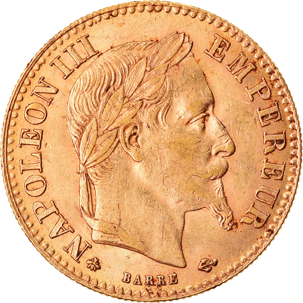 Moneta, Francja, Napoleon III, 10 Francs, 1862, Paris, AU(50-53), Złoto