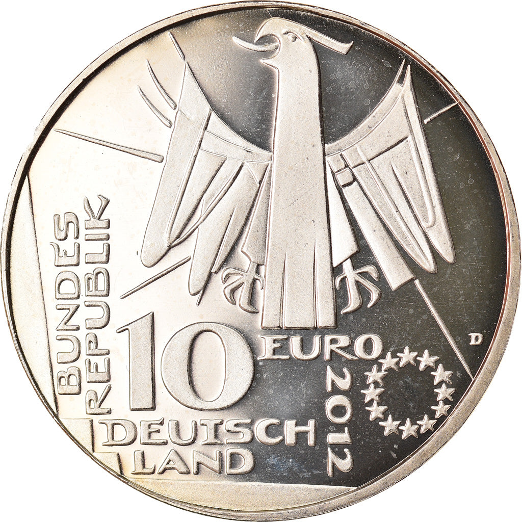 GERMANIA - REPUBBLICA FEDERALE, 10 Euro, 2012, Munich, SPL, Rame-nichel