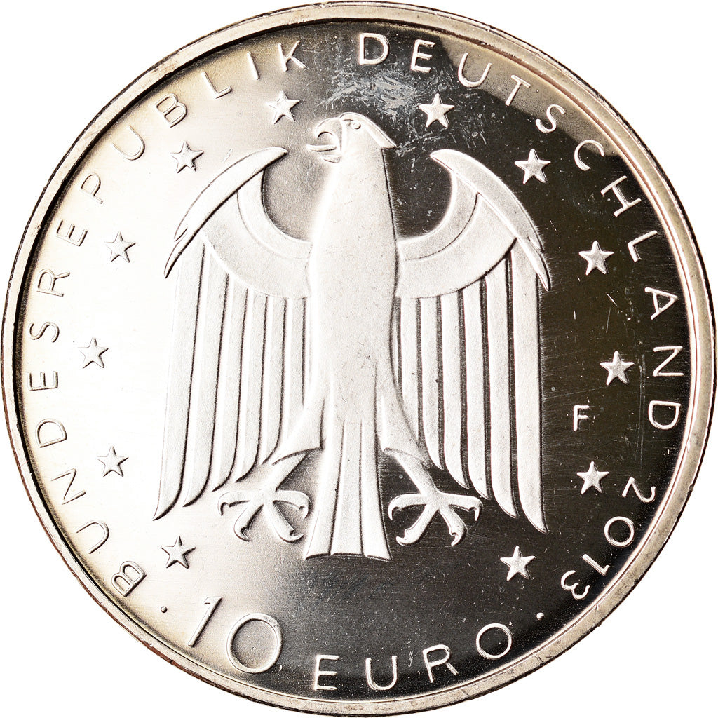 GERMANY - FEDERAL REPUBLIC, 10 Euro, 2013, Stuttgart, MS(64), Cupro-nickel