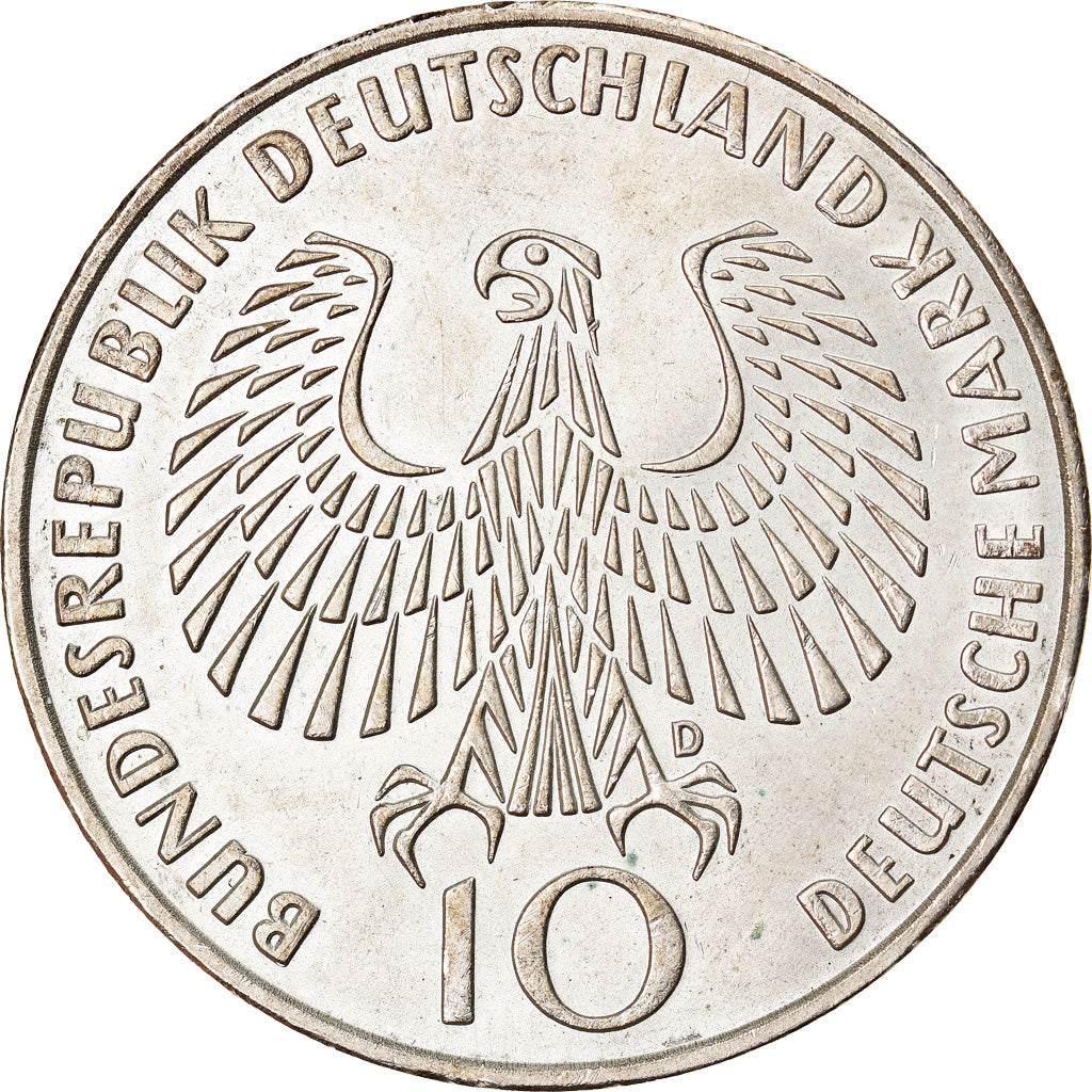 Coin, GERMANY - FEDERAL REPUBLIC, 10 Mark, 1972, Munich, AU(55-58), Silver
