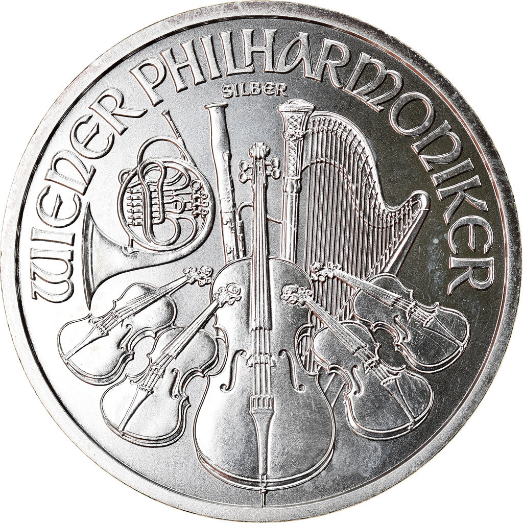 Oostenrijk, Philharmonic Orchestra, 1-1/2 Euro, 2012, 1 Oz, UNC, Zilver
