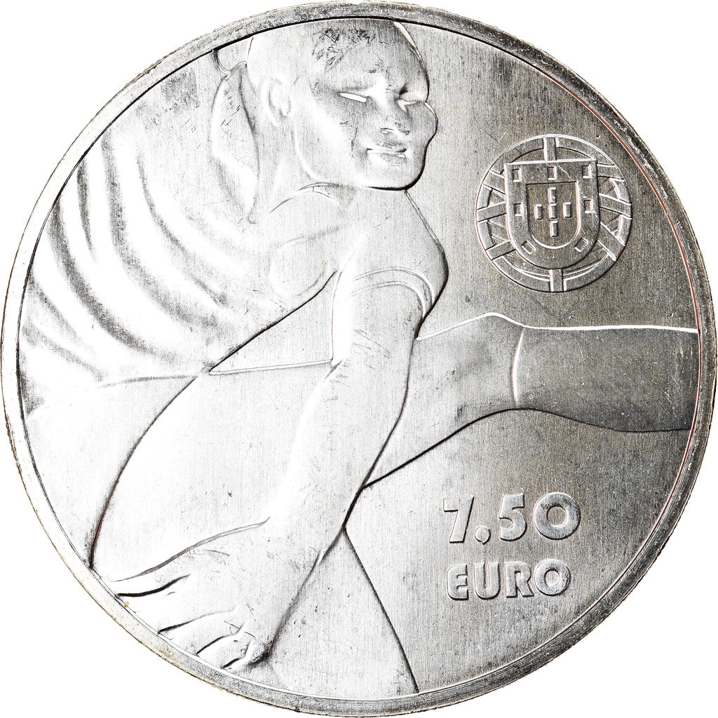 Portugal, 7-1/2 Euro, Sport Heroes - Eusébio, 2016, MS(64), Silver