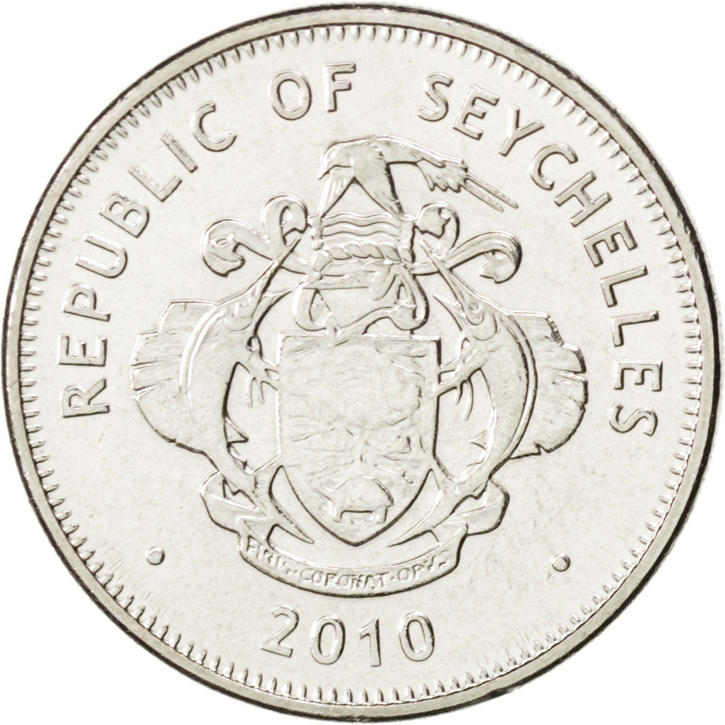 SEYCHELLES, Rupee, 2010, KM #50.2, MS(63), Copper-Nickel, 25.46, 6.15