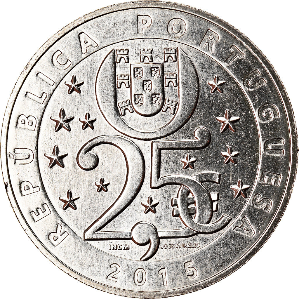 Portugal, 2-1/2 Euro, Climate change, 2015, UNZ+, Copper-nickel