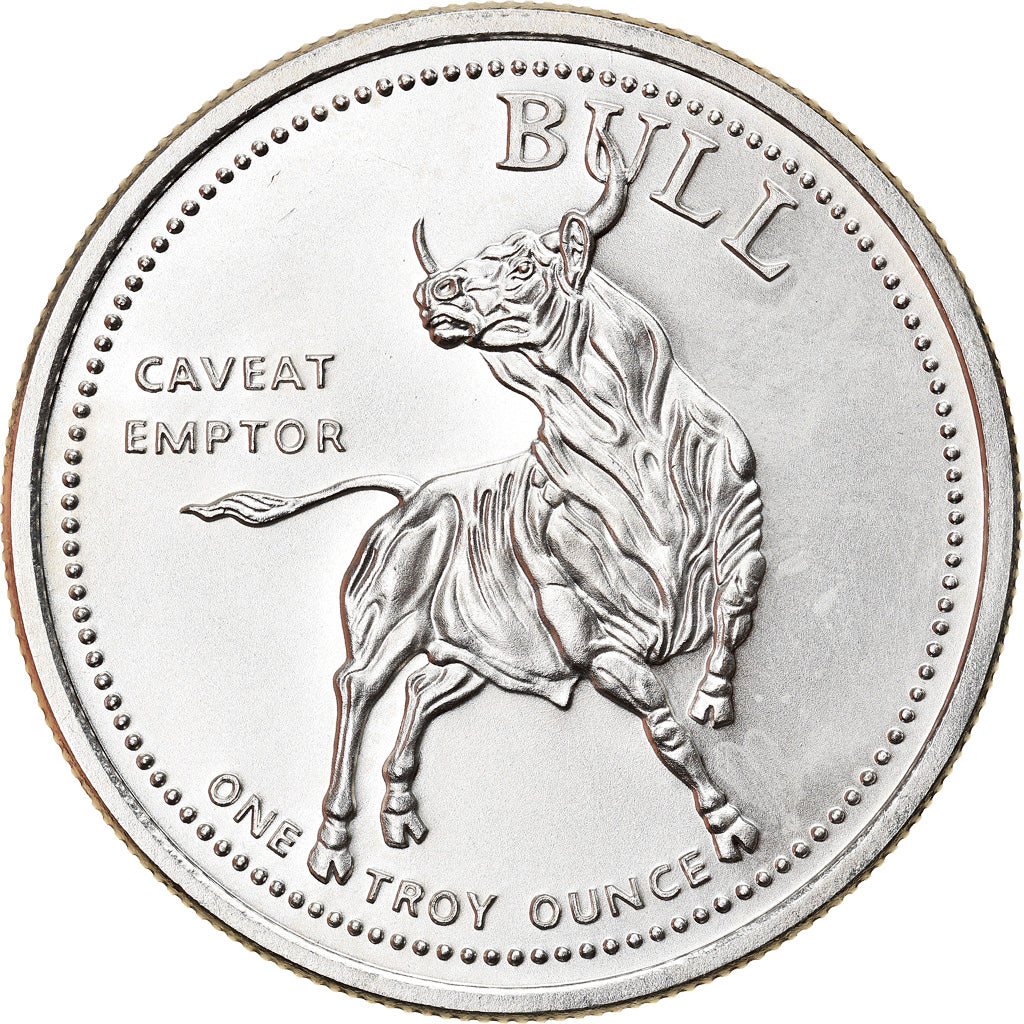 Monnaie, États-Unis, Bull - Bear, Onza, Troy Ounce of Silver, FDC, Argent