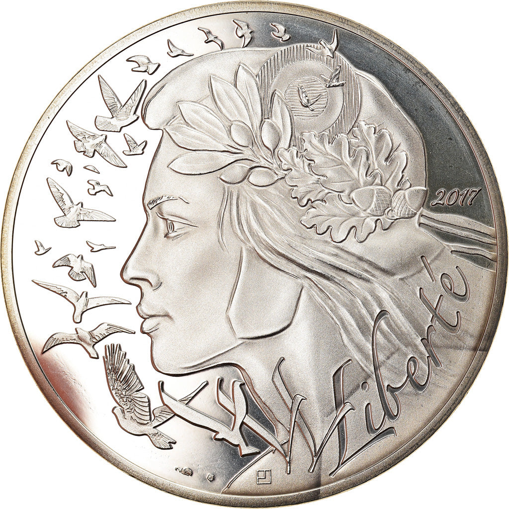 Coin, France, Monnaie de Paris, 100 Euro, Marianne, 2017, MS(65-70), Silver